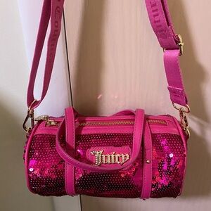 Juicy Couture sequin barrel bag